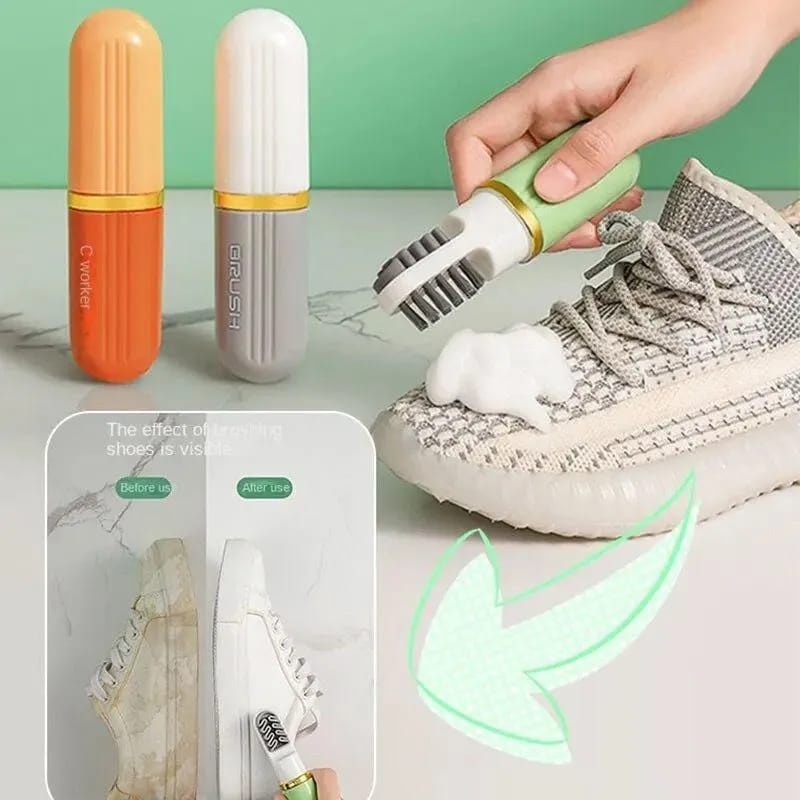 3-in-1 Multi-Functional Shoe Brush with Sprayer